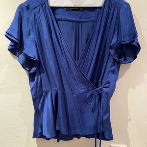 Zara Silk Wrap Top